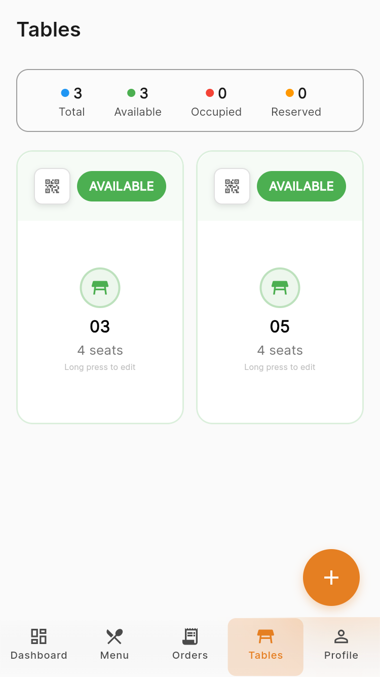 restro app web.web.app (iphone se)